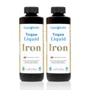 LIQUIDHEALTH Vegan נוזל ברזל תוספת עם SunActive & Ferrochel Fe - אנרגיה טבעית, מערכת החיסון ותמיכה מטאבולית, להגדיל את בהירות הנפש, טרום לידתי / לידה - ארה"ב Made, non-GMO (2 Pack)