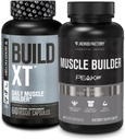 Jacked Factory Build-XT Daily Muscle Builder and Performance Enhancer (60 קפסולות) & Essentials שריר תוספת לחוזק וצמיחה (30 קפסולות)