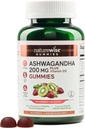NatureWise Ashwagandha Gummies - Strawberry קיווי - KSM-66 עם ויטמין D3 - Calming Mood Support - Vegetarian - non-GMO, Gelatin ו Gluten Free - 60 Count[1-מונטה אספקת]