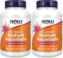 עכשיו תוספים, אבקת Sodium Ascorbate, Buffered, Antioxidant Protection *, 8-Ounce (Pack of 2)