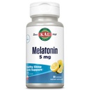 KAL Melatonin 5 מ"ג Sleep Aid Lozenges, תוסף מלטונין תומך איכות השינה, הקלה מרגיעה ומחזור שינה בריא, עם תוספת ויטמין B6, Vegetarian, Natural Lemon Flavor, 60 Lozenges