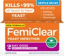 FemiClear Gentle הקלה פורמולה 2 יום טיפול בזיהומים, Gentle Formula for more Sensitive Persons, All-Natural Ingredients Ointment + Out Itch Relief Ointment, Feminine Care Products