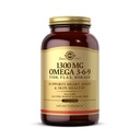 Solgar 1300 מ"ג אומגה 3-6-9, 120 Softgels - תוספת שמן דגים - תמיכה בריאות משותפת ועור - כולל Flaxseed & Borage - מכיל EPA & DHA 3 חומצות שומן - 40 משרתים