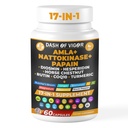 Dash of Vigor Amla Extract, Nattokinase, Papain, Diosmin, Hesperidin, Butchers Broom, Horse Chestnut, CoQ10, Turmeric, ויטמין C ו Rutin - 60 קפסולות
