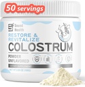 אבקת תוסף Colostrum עבור בני אדם - תוסף אורגני Bovine Colostrum ל- Gut Health, Beauty, and Immune Support - Unflavored (73 משרתים)