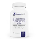 FürtenMED Glucosamine Chondroitin MSM תוסף - Chondroitin & Glucosamine תוספי תזונה תזונה עבור עצמות & בריאות קרטלאז נורמלי - תמיכה בריאות משותפת רגילה עם ויטמין C - 180 קפסולות