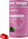 vita Five Elderberry Gummies - תמיכה בסוכר נמוך למבוגרים - עם ויטמין C ו Zinc Citrate - טבעוני, Allergen חינם (50 Ct)