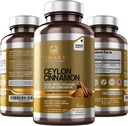 Smart Nutra Labs Organic Ceylon Cinnamon תוסף 1200 מ"ג לכל משרת, 180 קפסולות טבעוניות, 100% טהור, אמיתי Ceylon Cinnamon