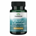 Swanson N-Acetyl L-Tyrosine - Amino Acid Supplement Supporting Overall Brain Health & Central Nervous System Function - Promotes & Cognitive Health - (60 Capsules, 350mg Each)