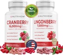 All in One PAC Bundle - Cranberry & Lingonberry קפסולות - ויטמין C ו-25% Proanthocyanidins for Urinary Tract, Gut Health, Antioxidant Support - Non-GMO, Gluten-Free, טבעוני תוספת תוספת תוספת חינם, טבעונית תוספת תוספת.