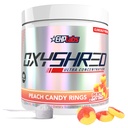 EHP Labs Oxyshred Pre Workout אבקת - אבקת Preworkout עם L Glutamine & Acetyl L Carnitine, Energy Boost Drink - Peach Candy טבעות, 60 משרתים