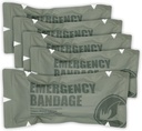 RHINO RESCUE 6" , שעון חירום בסגנון ישראלי, התלבושת של Compression Trauma, Medical Sterile Vacuum Sealed, Combat Tactical First Aid Kit IFAK, 5 Count Count