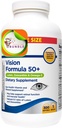 Equate Vision Formula 50+ Lutein, Zeaxanthin & אומגה 3, 300 Softgels + צור Sticker