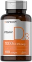 ויטמין D3 1000IU (25mcg) Softgels | 180 Count | High Potency Formula | Non-GMO & Gluten Free Supplement