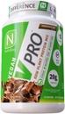NutraKey V-Pro, אבקת חלבון צמחי רול, אורגני, טבעוני, נמוך פחמימות, גלוטן חינם עם 20 גרם של חלבון (Chocolate) 2Poundate) 2Poundate