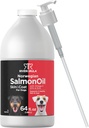 Horbaach Norwegian Salmon Oil for Dogs (64oz) | תומך עור בריא ו-Cotra | עם אומגה 3, EPA & DHA