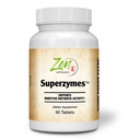 תוספי זן - Superzymes Superzymes Multi-Enzyme פורמולה המכילה פפסין, Bromelain, Papain, Pancreatin, & Betaine HCL 90-Tabs