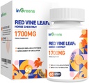 Red Vine Leaf לחלץ 1700mg & Horse Chestnut Extracts, תומך Vein, Skin Health, Circulation for Legs (1Pack)