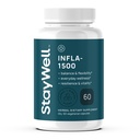 Infla-1500 All-Natural Relief Extraction with Turmeric, White Willow Bark, Ashwagandha, ג'ינג'ר, Boswellia, Bromelain, אומגה 3 ומגנזיום 60ctium 60ct