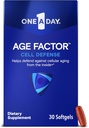 One A Day Age Factor Defense-Cell Health Supplement to Support Health Aging Journey, Cell Health Support for Adults, with Olive Polyphenols, Resveratrol, ויטמין B3 (Niacinamide), 30 Softgels