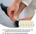 Blister Cushions (15PCS) Gel hydrocolloid Seal Bandages for Fingers, Toes, Heels - ווטרנס Blister Prevention Pads, Ultra-Thin Adhesive Seal Bandages