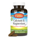 קרלסון - Cal-Mag Gels, 2:1 Calcium כדי Magnesium Ratio, תמיכה העצם, ייצור אנרגיה, 100 ג'ל Softs