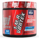 BPI Sports 1.M.R Vortex Pre Workout אבקת - High Stim Preworkout for Men & Women with Glycerol, Caffeine, Niacin, and Herbal Extracts - Energy, Focus & Endurance - Blue Raz Flavor - 50 משרתים