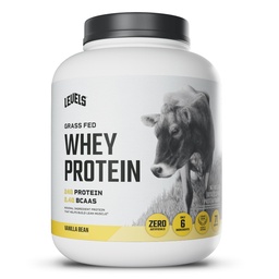 רמות Grass פדו אבקת חלבון Whey, אין מלאכותיות, 24G של חלבון, וניל באן, 5LB