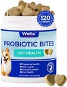 Wellix Probiotics for Dogs - כלב פרוביוטיקה צ'יפס לבריאות הכלב, מונע שלשולים, אלרגיות - Anti Diarrhea, Upset Stomach & Gas Relief