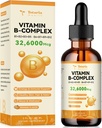 ויטמין B מורכב עם 8 ויטמין B חיוני - Thiamine, Riboflavin, Niacin, Pantothenic Acid, Pyridoxine, Botin, Folic, Methylcobalamin - 2 Fl. Oz.