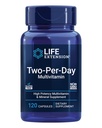 Life Extension Two-Per-Day Multivitamin, ויטמין B, C, D, אבץ, ארוז עם מעל 25 ויטמינים, מינרלים ומוצרים, 2-Month Supply, non-GMO, Gluten-Free, 120 קפסולות