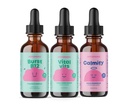 JoySpring B-Complex & Vital Vits with Magnesium Drops Bundle; באופן טבעי מקורם ילדים ויטמינים ומינרלים | Non-Alco Catholic, Sugar-Free Formula