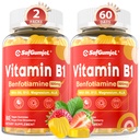 ויטמין B1 חניכיים | Benfotiamine 500 מ"ג עם ויטמין B6 B9 B12 & Magnesium for Nerve Health, Energy & Metabolism Support