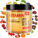 ויטמין B2 חניכיים, ויטמין B2 Riboflavin חניכיים 400 מ"ג, Migraine Relief & Headache הקלה Riboflavin ויטמין B2 חניכיים, Soy & Gluten-Free, 90 חניכיים לילדים ומבוגרים