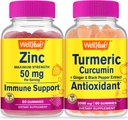 ובכן, כן, Zinc + Turmeric Curcumin, חניכיים בונדלה - גדול Tasting, ויטמין תוסף, Gluten Free, GMO Free, Chewable Gummymy
