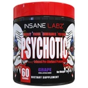 Insane Labz Psychotic, High Stimulant Pre Workout אבקה, אנרגיה מתקדמת, מיקוד וסוף עם Beta Alanine, Creatine Monohydrate, DMAE, 60 Srvgs, Grape.