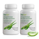 AloeCure אורגני Aloe Vera קפסולות, 160,000 מ"ג פנימי Aloe Leaf Equivalent לשרת, תמיכה Gut, Digestive ו Immune Health, מסייע לשמור על איזון זיהום Stomach, Aloin חינם, 30Caps x 2Btlllllllll