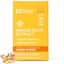 תוסף Ease - ג'ינג'ר פלאמור, 30 Count - Disshoot Strips with ג'ינג'ר Root Help Support Nausea Relief, Morning and Motion Diseaseness ו- Digest - Made in the USA, Sugar and Gluten-Free