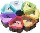 גלולת גלולות שבועית חמודה 7 יום, Portable Large Daily Medicine Box, Easy to Open, BPA Free Travel Pill Case מזכירת עבור תרופות Dispenser שמן שמן שמן שמן דגים תוספת