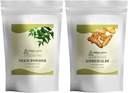 Neem Leaf אבקת Ambehaldi Turmeric אבקת 16 Oz Pack של 2 Combo