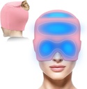 Migraine הקלה עם גל Top Coverage, Headache הקלה כובע עבור Migraine Sinus Tension Stress Pain Relief, Migraine Ice Head Wrap Ice Gel Packs Hot Cold Therapy כאבי ראש