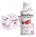Freeflow Fit Energy Shots, Watermelon Rush, Natural Caffeine Boost עם L-theanine, גינזנג, ויטמינים, Prebiotics, Electrolytes (6 Count, 2oz Shots)