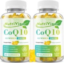 CoQ10 חניכיים, Coenzyme Q10 תוספת 200 מ"ג, תוספת גבוהה Absorption CoQ10 עבור אנרגיה סלולרית בריאות החיסון, טבעוני, Gluten חינם, Pineapple Flavor, הרוזן 120
