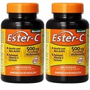 Ester-C 500 מ"ג עם Citrus Bioflavonoids 120+120 מוצרי בריאות אמריקאים חינם 1