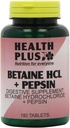 בריאות פלוס Betaine Hcl + Pepsin Digestive Health תוסף - 180 טבליות