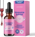JoySpring Immune Drops - תוספי התמיכה של ילדים (1 floz, 30 משרתים) עם נוזל זקני אורגני, Echinacea, אורגון Grape Root & Orange Peel במשך ימים 2-16+ שנים ומבוגרים
