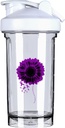 מודעות לסרטן Pancreatic 18 Ounce Shaker בקבוק משקה Mixer Leak-הוכחה טרום חלבון שקד המחליפים Meal Shakes בקבוקים 500ML/18 Oz White &-1