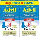 הקטנתו של Advil Babys/Pain Reliever Dye-Free, 50mg Ibuprofen Concentrated טיפות (White Grape Flavor, 0.5 fl. oz. בקבוק, חבילה של 2)