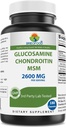 Brieofood Triple Power Glucosamine Chondroitin MSM 2600 מ"ג / קפסולות משרת, תומך חדש משותף, קרטלאז וחיבור Tissue - מקדם נוחות משותפת וגמישות 180 הרוזן הרוזן