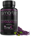 Smarter Raw Whole מזון ויטמין C מ Berries, Premium Antioxidants, Bioflavonoids & Polyphenols, 60 קפסולות טבעוניות